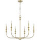 Savanne 6 Light 28.25 inch Vintage Brass Chandelier Ceiling Light